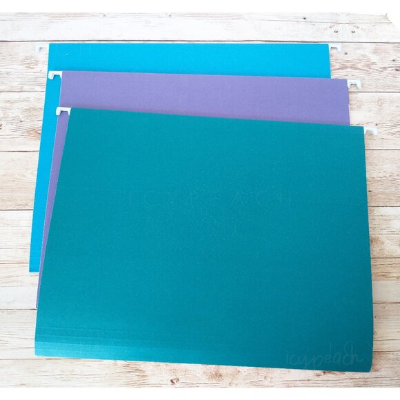 Hanging File Folders Color Coordinated 6 Pack Letter Size Office Supply Organize - Picture 3 of 6
